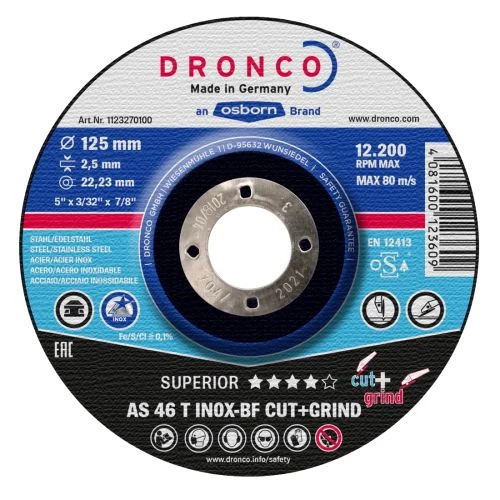 Disque à tronçonner les métaux Dronco AS 46 / AS 30 T Inox 1 Disque à tronçonner les métaux Dronco AS 46 / AS 30 T Inox