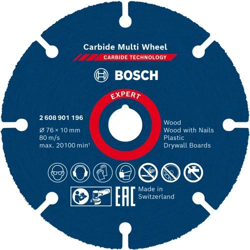 Disque à tronçonner Bosch Expert Carbide Multi Wheel - 2608901196 1 Disque à tronçonner Bosch Expert Carbide Multi Wheel - 2608901196