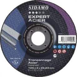Disques à tronçonner Sidamo 125X3 EXPERT ACIER - 10111005