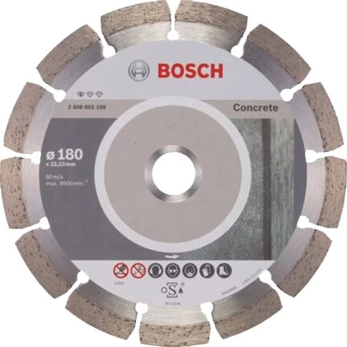 Disque à tronçonner diamanté Bosch Standard For Concrete - 2608602199 1 Disque à tronçonner diamanté Bosch Standard For Concrete - 2608602199